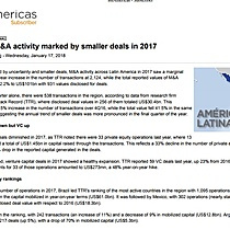 LatAmM&Aactivitymarkedbysmallerdealsin2017